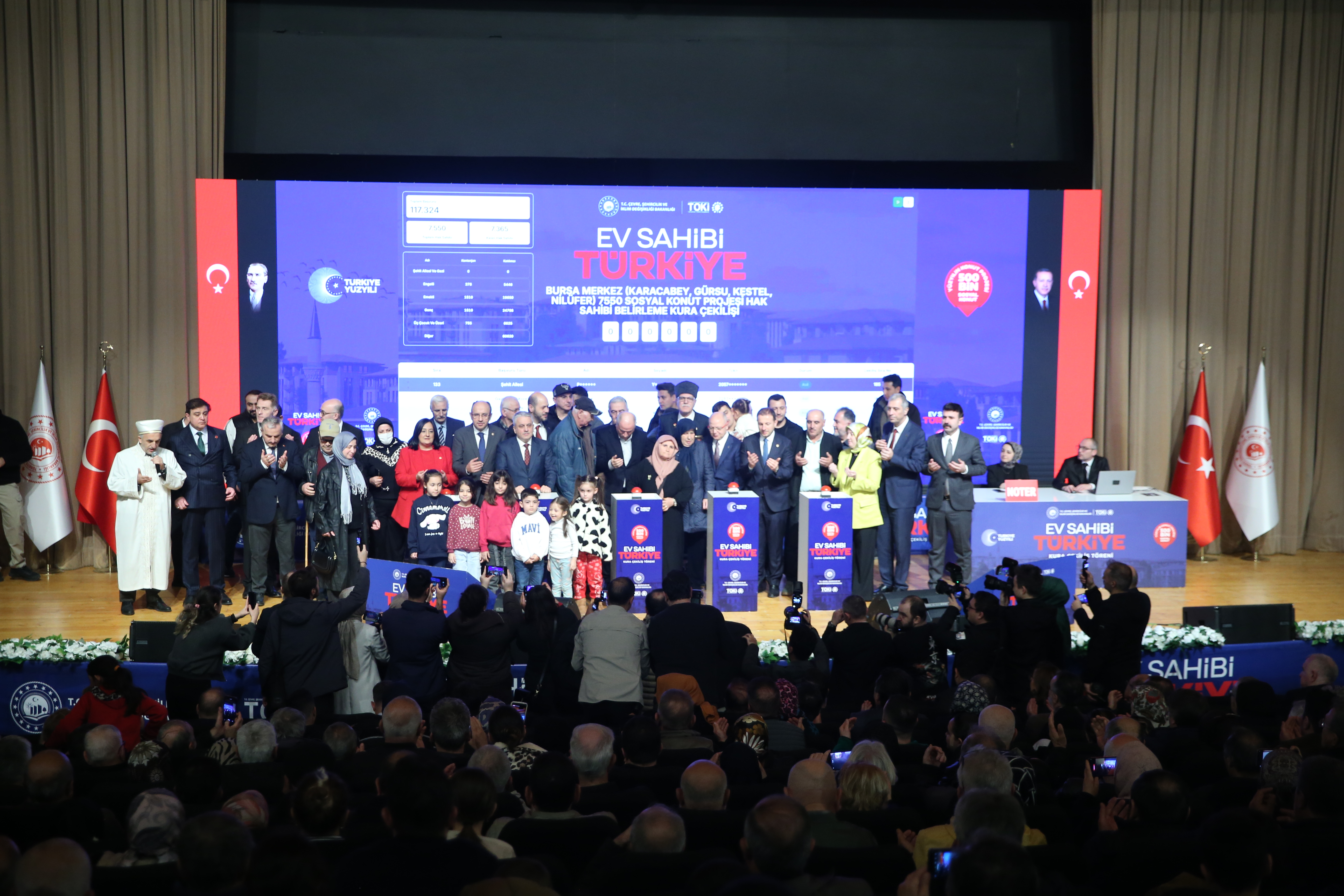 "Yüzyılın Konut Projesi" kapsamında Bursa'da yapılacak konutların kurası çekildi